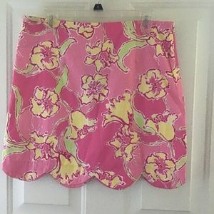 NWT LILLY PULITZER LYNNIE HOTTY PINK DAY SKIRT 10